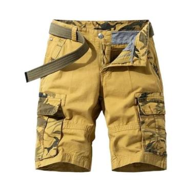 Imagem de Bermudas Casuais Masculinas Para Trabalho De Verão, Estilo Moderno Par