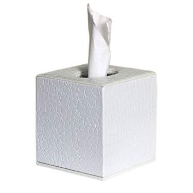 Imagem de TRGCJGH Suporte de caixa de lenços de couro PU - escritório doméstico capa de lenços de papel porta-guardanapos organizador de mesa, C