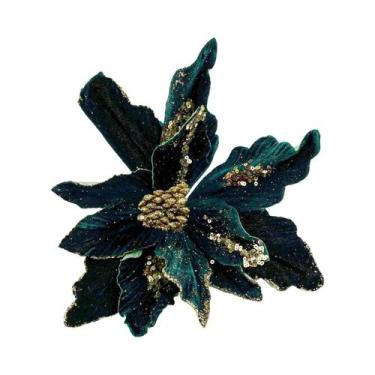 Imagem de Árvore De Natal Artificial Realista Com Flores Pendentes Decoração De 