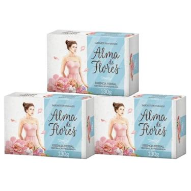 Imagem de Kit 3 Sabonete Alma de Flores Essência Herbal 130g