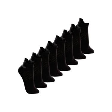 Imagem de Kit com 8 Meias Performance Running Lupo 15570-001, Preto, 37-40