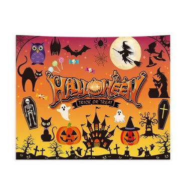 Imagem de Tapeçaria, microtecido de parede de Halloween, 150x130cm, decoração de