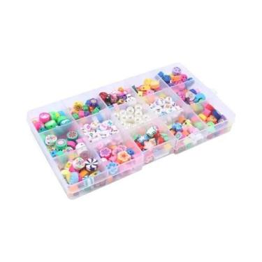 Imagem de Kit De Miçangas De Argila Polimérica Em Formato De Coração E Estrela, 