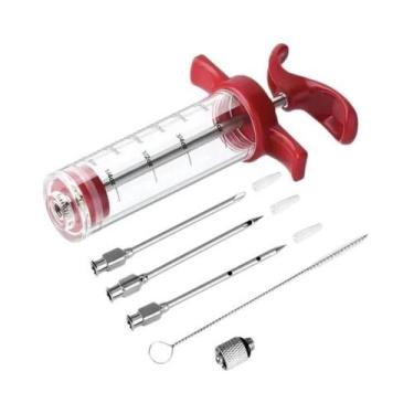 Imagem de Seringa Injetora De Marinada De Carne Em Aço Inoxidável Para Churrasco