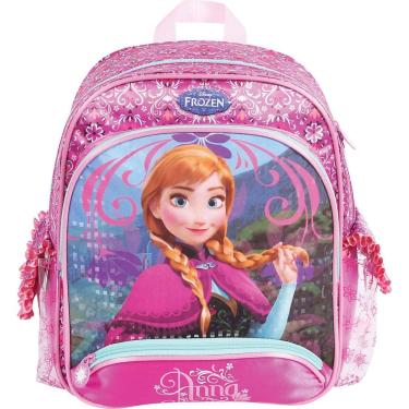 Imagem de Mochila Escolar Frozen Anna Média Com 4 Bolso