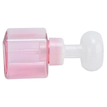Imagem de Mingzhe 250ml Garrafa de Espuma Petg Plástico Flor Dispensador de Espuma Portátil Quadrado Mão Sabão Embalagens Cosméticos (Frasco bolha quadrado transparente com flor rosa)