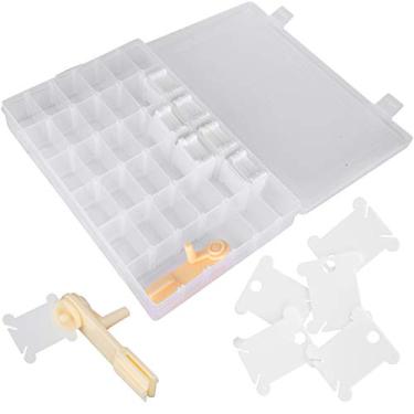 Imagem de GLOGLOW Placa de Enrolamento de Ponto Cruz, Kit de Enrolador de Bobinas Com 2 Clipes de Fio e Ferramenta de Sinal Digital, para Acessórios de Costura Diy e Organização de Linha de Bordado Placa de Enrolamento de Ponto Cruz,