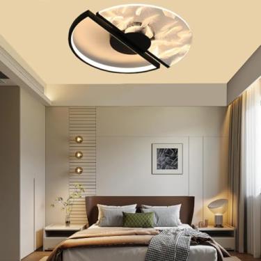 Imagem de Luminária de teto LED moderna para sala de estar, luminária circular criativa para teto, 3000K-6000K, 42W - Luminária moderna para sala de estar, luminária de teto em acrílico para quarto e