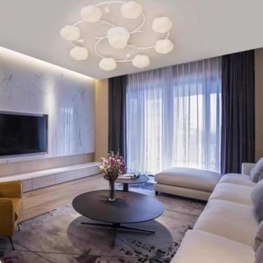 Imagem de Luminária de teto LED dimerizável, embutida, 3000k-6000k, material: acrílico, com controle remoto, 4+1, 6+1, 8+1, para quarto, sala de jantar, cozinha (8+1).