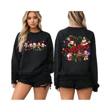 Imagem de Camisola De Natal Da Disney Para Meninos E Meninas, Manga Comprida, Ou