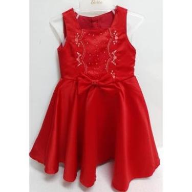 Imagem de Vestido Infantil Luxo Menina C/ Bordado Verão Paraiso 15592-Feminino
