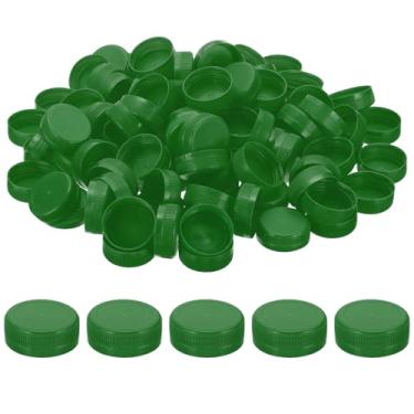 Imagem de PATIKIL Tampa de garrafa de plástico interna de 38 mm/1,5 polegadas, 100 peças de substituição de tampa de garrafa de parafuso, tampas de jarro de armazenamento para artesanato faça você mesmo suco