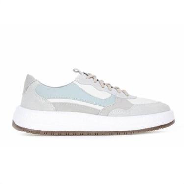 Imagem de Tênis Democrata Drake Pulse Off White Cinza e Azul - Feminino, 34, Off
