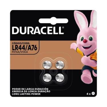 Imagem de Pilha Botão Duracell Alcalina 1,5v LR44 Com 4 Pilhas Longa Duração - A