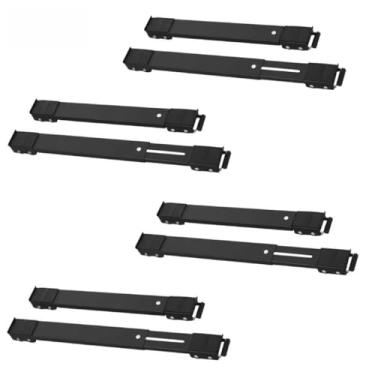 Imagem de Suporte Universal de Alumínio De Base Com Rodinha Para Geladeira Fogão E Máquina De Lavar Lousa Base Carrinho(Kit4-Preto)