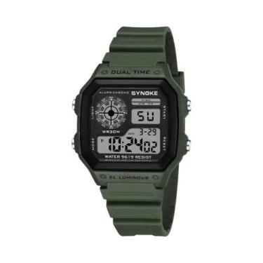 Imagem de Relógio Digital Militar Masculino Luminosa Cronógrafo À Prova d'Água R