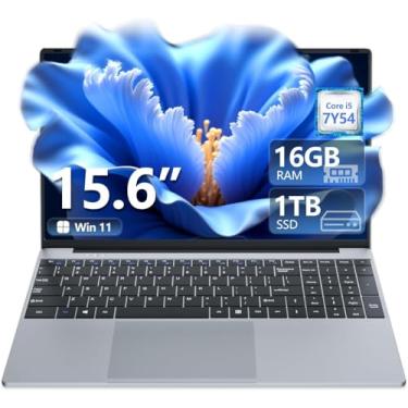 Imagem de AVENKA Laptop para jogos i5-7Y54, laptop de 15,6 polegadas (até 3,20 GHz), notebook empresarial para 16 GB de RAM 512 GB SSD, tela Full HD 1920 x 1080, teclado retroiluminado com abertura de ângulo de