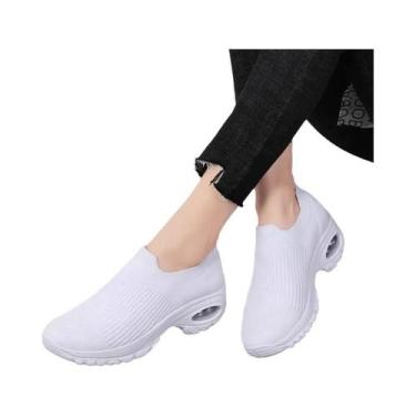 Imagem de Tênis Casuais De Verão Femininos Com Plataforma Wedge Respirável E Vul