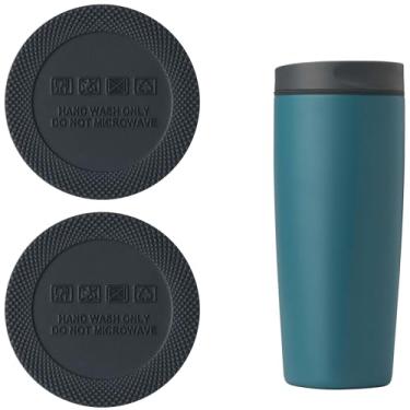 Imagem de Fundo de borracha adesivo universal, pacote com 2 almofadas antiderrapantes para copo de café com isolamento deslizante SmoothSip da Owala, apenas 590 ml
