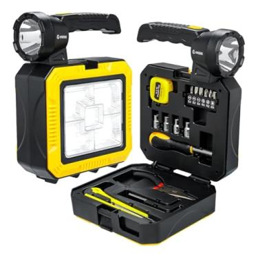 Imagem de Lanterna Solar LED Recarregável com Power Bank 800lm à Prova d’Água Preta