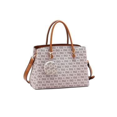 Imagem de Bolsa Feminina Chenson Monograma Elegance - Alça de Mão - Bege 3485407