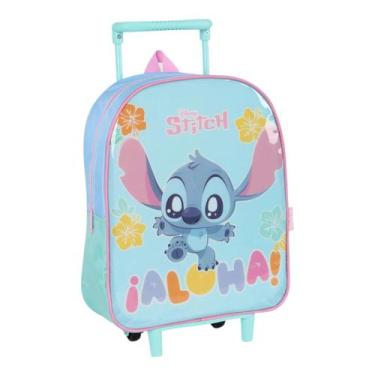 Imagem de Mochila de Rodinhas Sem Alça Luxcel Lilo e Stitch Pink, Verde, UN
