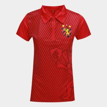 Imagem de Camisa Polo Sport Recife Lion Feminina, Vermelho, GG