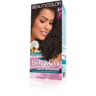 Imagem de Coloração Kit Bela&cor Sem Amônia 5.0 Castanho Claro - Beautycolor