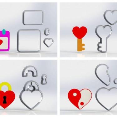 Imagem de Cortador Kit Dia Dos Namorados Mod 1 Tamanho 5Cm