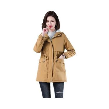 Imagem de Jaqueta Feminina De Inverno Acolchoada De Algodão Quente Com Forro De 
