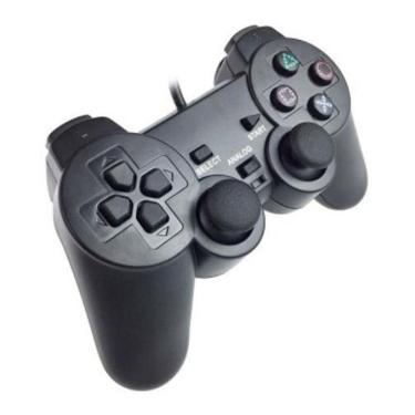 Imagem de Controle Joystick Para Playstation 2 Preto Analógico Ps2