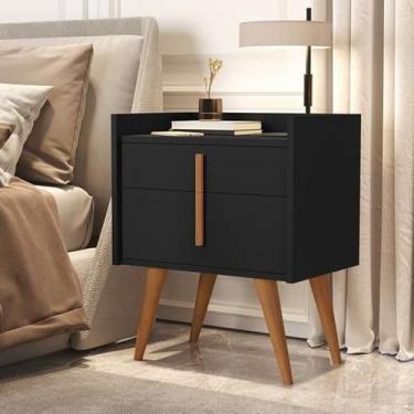 Imagem de Mesa Cabeceira 1188 Plus Pés Palito Gaveta E Porta Cores - Comprar Móv