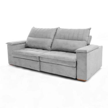 Imagem de Sofá Retrátil Reclinável Casal 2 Lugares 2,10m California Veludo - Loja Sheep