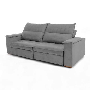 Imagem de Sofá Retrátil Reclinável Casal 2 Lugares 2,30m California Veludo - Loja Sheep