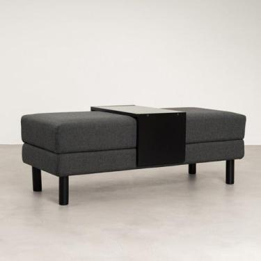 Imagem de Conjunto Puff Baú 120cm e Bandeja Antúrio CabeCasa MadeiraOriginals - 