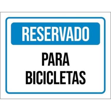 Imagem de Kit 10 Placas De Reservado Para Bicicletas 27X35 - Sinalizo