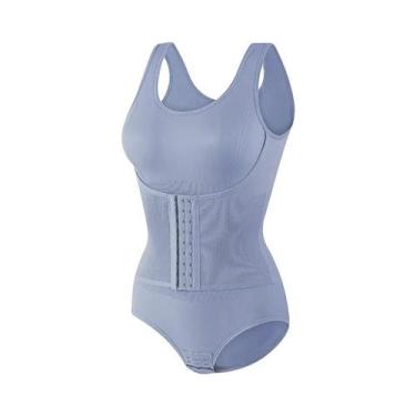 Imagem de Modelador Corporal Feminino Com Zíper E Cinto Para Controle Abdominal 