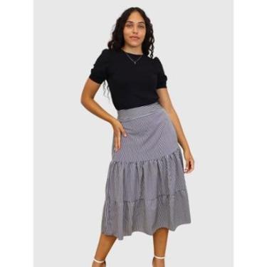 Imagem de Saia Midi D Bell Outlet Fashion Três Maria-Feminino