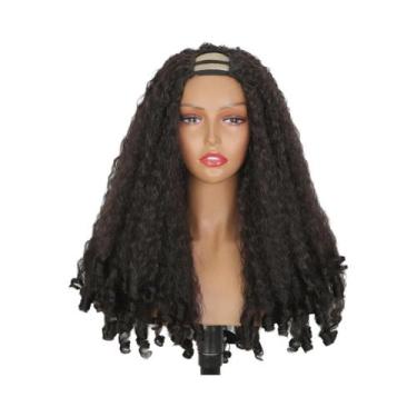 Imagem de Peruca Sintética Afro Cacheada De 24 Polegadas Com Textura Trançada, C