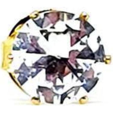 Imagem de Brinco Lonely Eight Solitário Cristal Folheado Ouro 18K