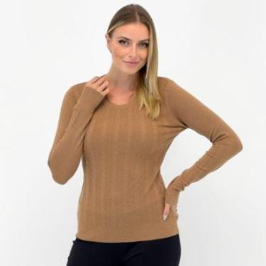 Imagem de Blusa Facinelli Tricot Gola Redonda Texturizada Feminina-Feminino