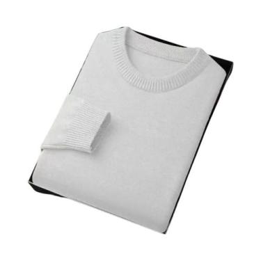 Imagem de Suéter Masculino De Malha Leve E Macio Com Gola Redonda E Manga Longa,