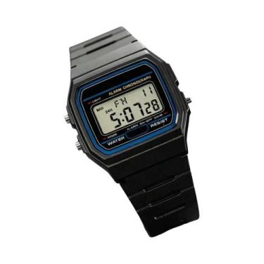 Imagem de Relógio Esportivo Casual Masculino Com LED Quadrado, Pulseira De Silic