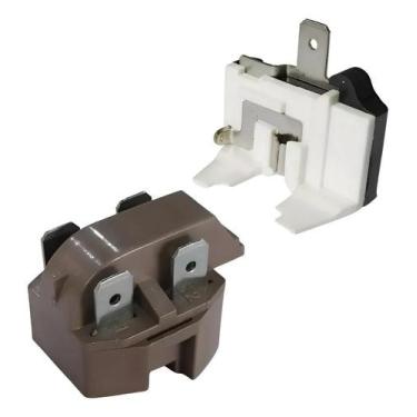 Imagem de Kit Rele Ptc Protetor Térmico Universal Motor Geladeira 110v - Congrat