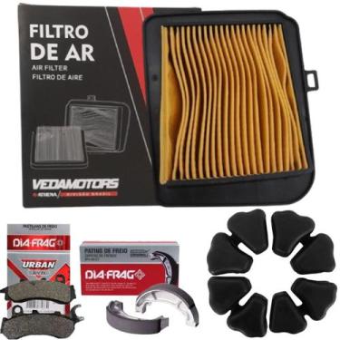 Imagem de Pastilha, Lona, Coxim, Filtro Ar Titan 160, Fan 160 18 Á 24  - Dia Fra