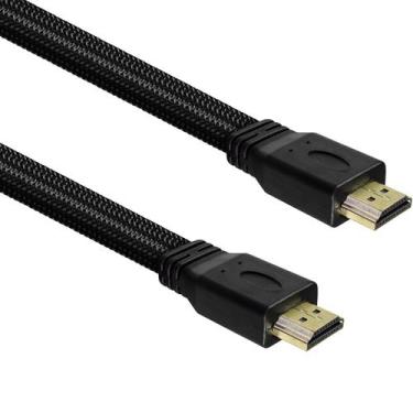 Imagem de Cabo Hdmi Achatado 1,8 M 3d UltraHd 4k 19 Pinos 2.0 Nylon - MB