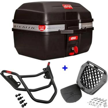 Imagem de Baú Givi 27 Litros Traffic + Bagageiro Xtz250 Lander 250 Abs 2019+ Sr2