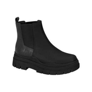 Imagem de Bota Moleca Coturno Zebra Elástico Salto Tratorado 5341 200-Feminino