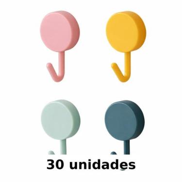Imagem de Kit Mini Gancho Adesivo De Parede Dupla Face Suporte Chaves Cabideiro 