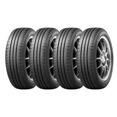 Imagem de Kit 4 Pneus Dunlop 185/60R15 84H Enasave EC300+ TY Aro 15, Preto